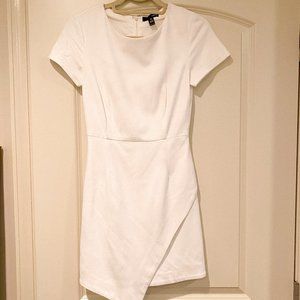 White Suede Envelope Flap Dress